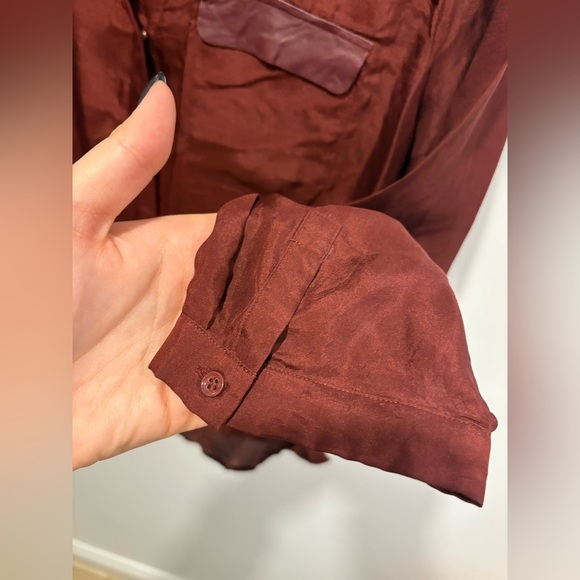 🌟MASSIMO DUTTI 🌟 Mulberry Silk Blouse - Picture 4 of 8